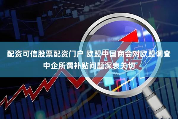 配资可信股票配资门户 欧盟中国商会对欧盟调查中企所谓补贴问题深表关切